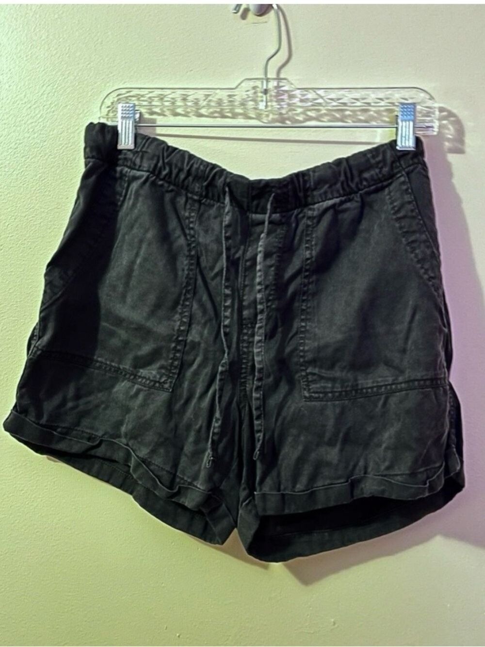 GAP Lyocell Pull On Shorts Bundle Black Khaki Elastic Waist Drawstring S - Picture 10 of 13